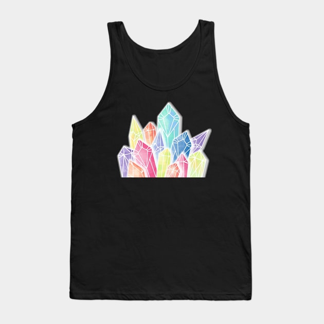 Crystals Pink Tank Top by PrintablesPassions